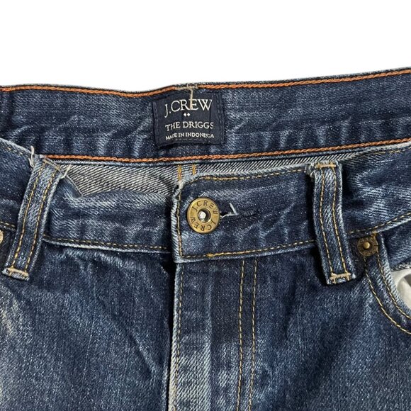 J.Crew The Driggs Men's Thrashed Straight-Leg Cotton Denim Jeans Size 30/31 - Picture 3 of 8